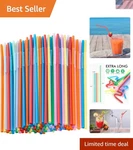 12.8INCH Disposabl Drinking Straws, Colorful Extra Long Flexible Bendy Party ... New. Price: $19.17.