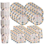 Tribal Boho Birthday Party Supplies Set Plates Napkins Cups Tableware Kit For 16 New. Price: $27.34.