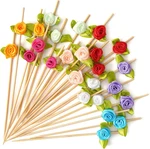 Minisland Multicolor Rose Flower Cocktail Picks, 4.7 Inch Long Bamboo Fancy Toot New. Price: $16.83.