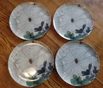 Set 4 Halloween Spider & Web Melamine Plates Joann Place Time 10 Used. Price: $15.00.