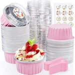 60PCS Mini Cake Pans With Lids Aluminum Foil, Zoxilen 5OZ Disposable Loa... New. Price: $23.48.