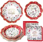 62PC Christmas Tableware Set Holiday Dinner Party Kit - 16PCS 7 & 9 Inch... New. Price: $25.00.