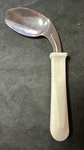 White Sammons Easy-hold Offset Spoon Left Hand Stainless Steel Utensil Made Usa Used. Price: $17.41.