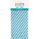 Unique Party Powder Blue Striped Paper Straws 40 Count Fun New. Price: $13.99.