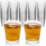 Decorrack 1 Oz Shot Glasses, 80 Hard Clear Plastic Cup, Disposable Party.... Price: $13.23.
