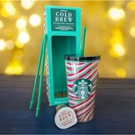 Starbucks Drink Tumbler Gift Set Cold Brew Coffee With Straws Colorful 16OZ New. Price: $14.95.