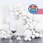 Partywoo 100 White Balloons Assorted 5-18" Matte Latex For Parties New. Price: $18.57.