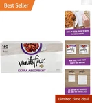 Vanity Fair 160 Count Extra Absorbent Soft Paper Napkins For Messy Meals New. Price: $12.83.