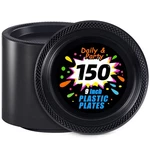 Black Plastic Plates 9 Inch -150 Count For Party, Disposable Dinner P... New. Price: $39.53.
