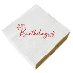 50 Pcs My Birthday Era White Red Cocktail Napkins For Anniversary Party New. Price: $20.28.