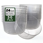 Trendables Plastic Bowls Disposable 24 Oz Set Of 50 Clear Modern Plasti... New. Price: $60.45.
