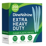 200 Pieces Clear Plastic Knives Heavy Duty Disposable -, Bpa-free, Heat Resis... New. Price: $18.50.