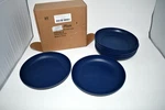 Kyraton 9 Deep Plastic Plates, Set Of 8, Unbreakable, Reusable, Navy Blue, Nwt New. Price: $19.99.