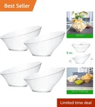 Disposable Angled Plastic Bowls Pack Of 8 For Events And Parties New. Price: $15.99.