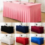 6 Feet Table Cover With Skirt Deluxe Thick Quality Party Birthday Decoration New. Price: $14.99.