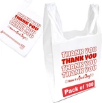 Disposable & Reusable Thank You T-shirt Bags- Pack Of 100 New. Price: $17.95.