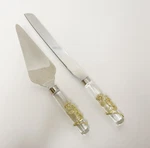 Olivia Riegel Crystal "gold Flora" Wedding Dessert Serving Set New Box. Price: $130.00.