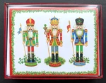 Box Of 16 Caspari Christmas New Year Cards Nutcracker Tin Toy Soldier Large. Price: $34.99.