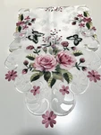 Pretty Unique Pink Roses Embroidered & Laser Cut Table Runner 14"X54" New. Price: $21.95.