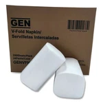 Gen VFN60002V 6.5" X 8.3" Premium V-fold Napkins White (250/PK, 24 Pk/ct) New. Price: $37.07.