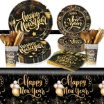 Howaf New Plates & Napkins Party Supplies 2026, Years Eve Black Gold. Price: $25.63.
