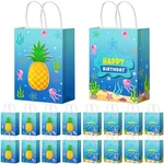 16 Pcs Ocean Pineapple Birthday Paper Gift Bags Party Decorations, Blue Je New. Price: $27.40.