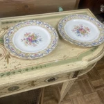 Rare Royal Albert Crown China Valentine Dinner Plates Pair Used. Price: $79.00.