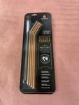 Manna Stainless Steel Reusable Drinking Straws And Cleaning Brush 5 Piece Set New. Price: $11.99.