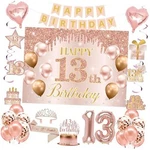 Rthpy Decorations For Girls, It's My Crown And Sash Pink Rose 13TH Birthday New. Price: $36.42.