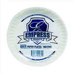 Empress 1004997 Uncoated Paper Plate- In. White- Pack New. Price: $23.26.