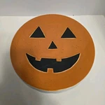 Mud Pie Stoneware Reversible Cake Stand Pumpkin & Santa Face Halloween Christmas. Price: $34.28.