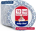 Jolly Chef 10 Inch Disposable Paper Plates 140 Count, Soak Proof, Cut Hea New. Price: $39.48.