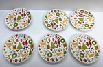 Room Creative Holiday Icons Christmas Appetizer Dessert Plates Multicolor 6" Used. Price: $19.75.