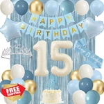 Trgowaul Light Blue 15TH Birthday Decor Kit New. Price: $34.99.