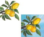 New Ppd 40 Paper Napkins Lemons Combo 5X5" Folded Germany Blue White 2 Designs. Price: $23.95.