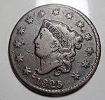 Original Very Fine+ Vf+ 1825 Coronet Us Large Cent 1C Penny Add To Cart/combine Ungraded. Price: $190.00.