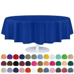 12 Pack Premium Disposable Plastic Tablecloth 84" Inch 84IN. Round Blue New. Price: $45.55.