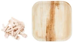 Perfectware 4" Palm Plate & Mini Wooden Spork Sets (pack Of 100 Total Pieces) New. Price: $32.31.