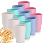 Ptwola 24PCS Wheat Straw Cups 12 Oz One Size, Beige + Pink Blue Green New. Price: $21.76.