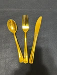 Lillian Pre Rolled Gold Napkin And Cutlery Set 25 Pack Disposable Silverware New. Price: $29.99.