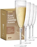 48 Plastic Champagne Flutes, Clear Disposable Glasses Reusa... New. Price: $73.23.