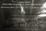 Black Table Skirt 29.5"X156" Look Of Cloth Decoration Elegant Party Olfin New. Price: $20.48.