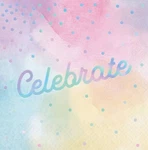 Creative Converting, Iridescent Luncheon Napkin, Celebrate New. Price: $11.99.