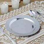 12 Pcs Silver Plastic 8" Round Light Gray Appetizer Plates Fancy Party Wedding New. Price: $7.10.