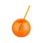 15 Oz. Orange Round Reusable Plastic Cups With Lids & Straws - 25 Ct. New. Price: $68.98.