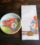 Vintage Hallmark Thomas Train Inspired 9" Party Plates 60"X102" Table Cover Set New. Price: $9.95.