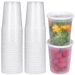 Soup Containers 32 Oz Heavy Duty Airtight Microwaveable 60 Sets Moretoes Lids New. Price: $51.99.