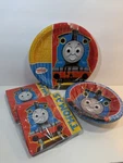 Hallmark Thomas The Tank Engine Birthday Party Plates Bowls Napkins Rare New. Price: $19.99.