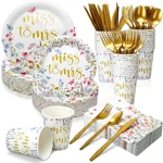 400 Pcs Miss To Mrs Plates And Napkins Sets Bridal Shower Disposable Dinnerwa... New. Price: $37.18.