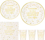Gold Bridal Shower Napkins Plates Cups Set For Bride Wedding Engagement Bachelor New. Price: $32.97.